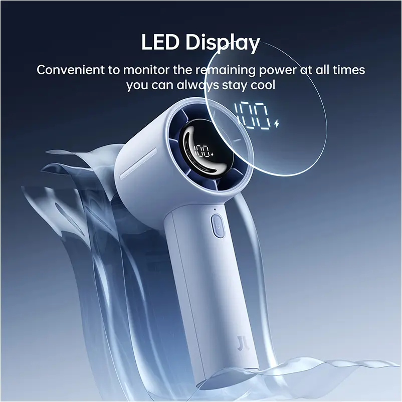 JISULIFE Life10 USB rechargeable hand fan for travel cooling