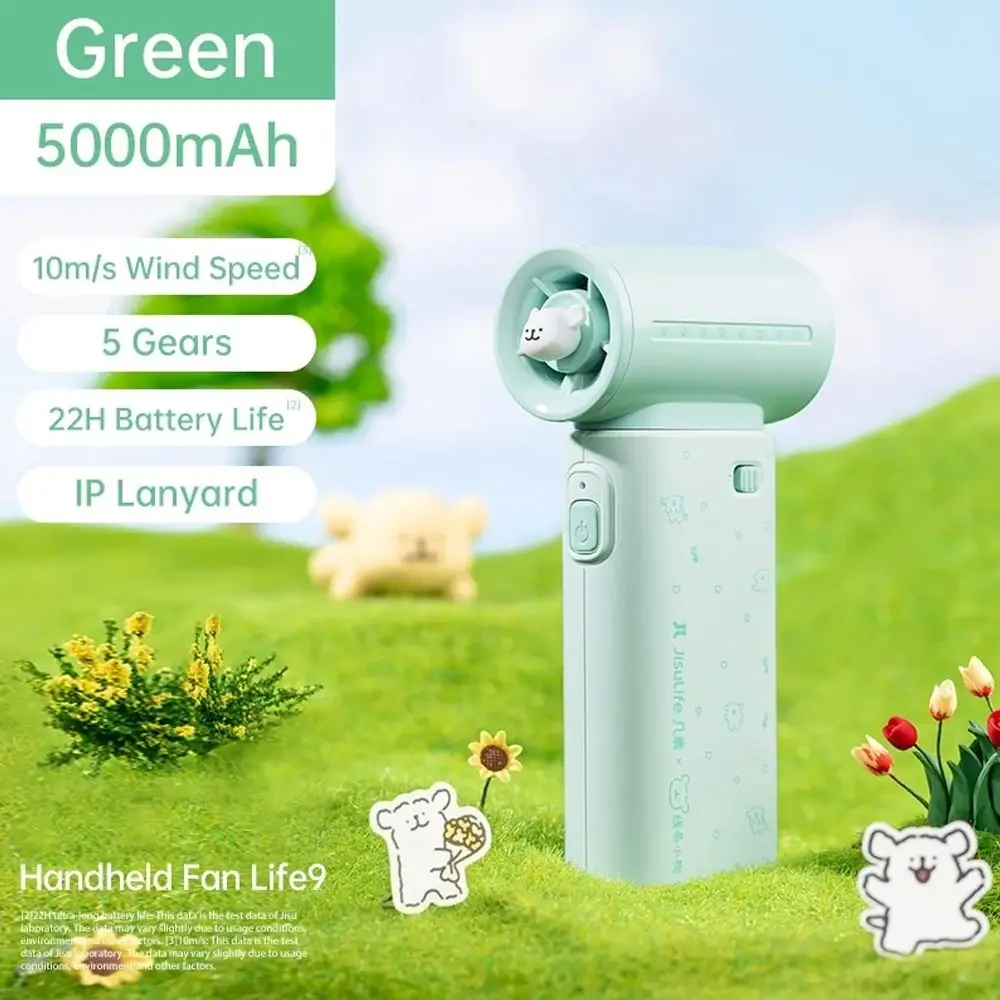 JISULIFE Life9 Maltese Edition Handheld Fan Green