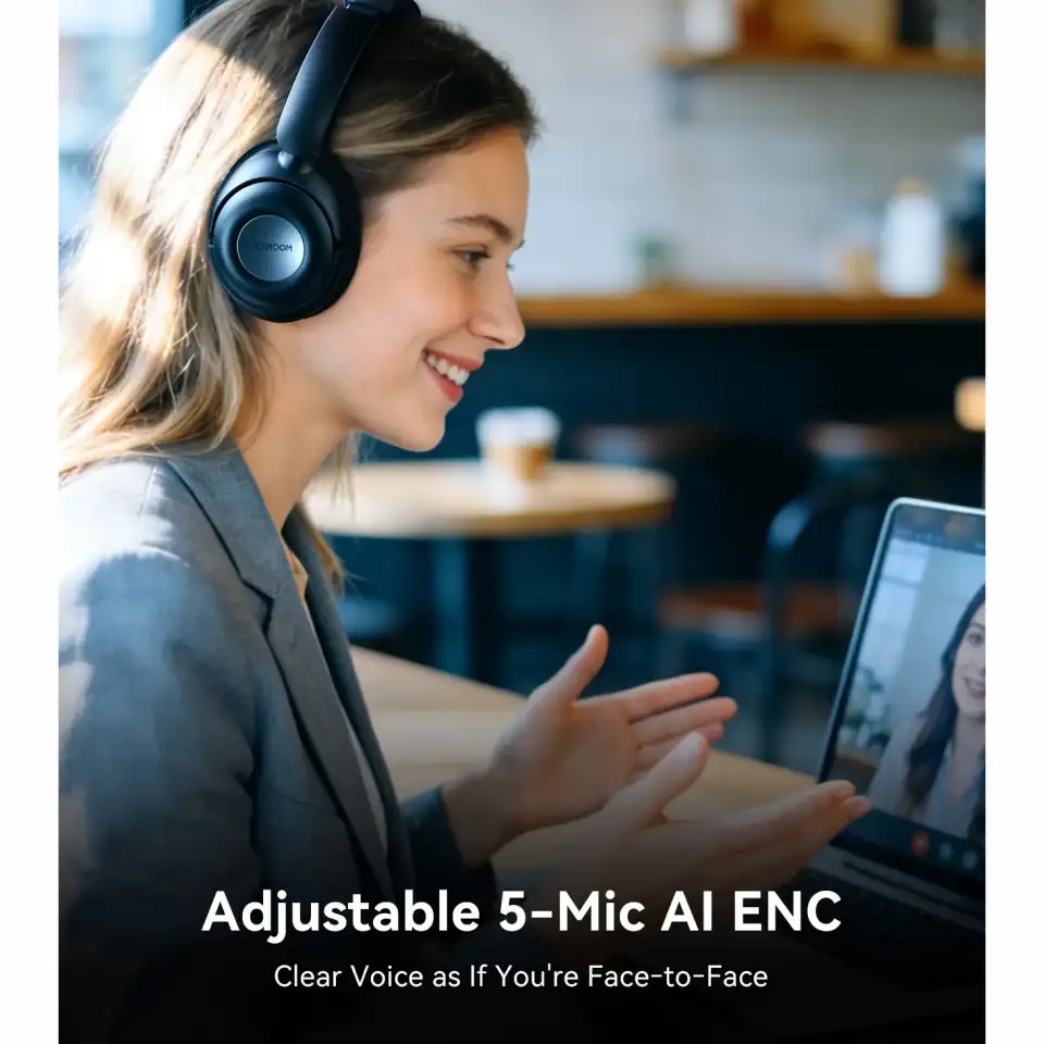 JOYROOM JR-JH3 5-Mic AI ENC Over-Ear Headphones