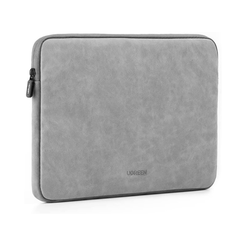 UGREEN 13.3 Inch Laptop Case PU Suede Leather Soft Padded Zipper Cover Sleeve Case, 60985