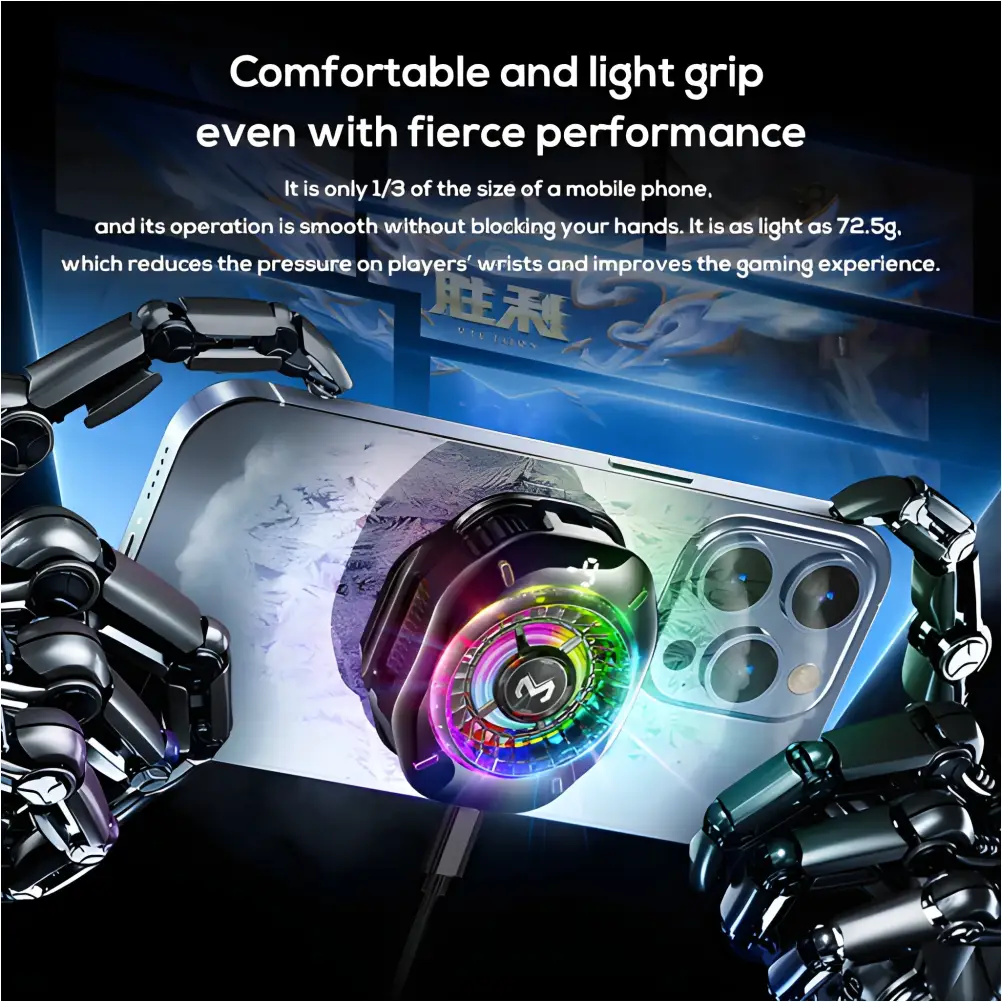 MEMO RGB smartphone cooling fan for gaming performance