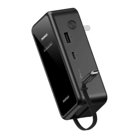 Momax 1 Pac⁺ 10000mAh 3in1 Hybrid GaN Battery Pack with Built In Retractable Cable