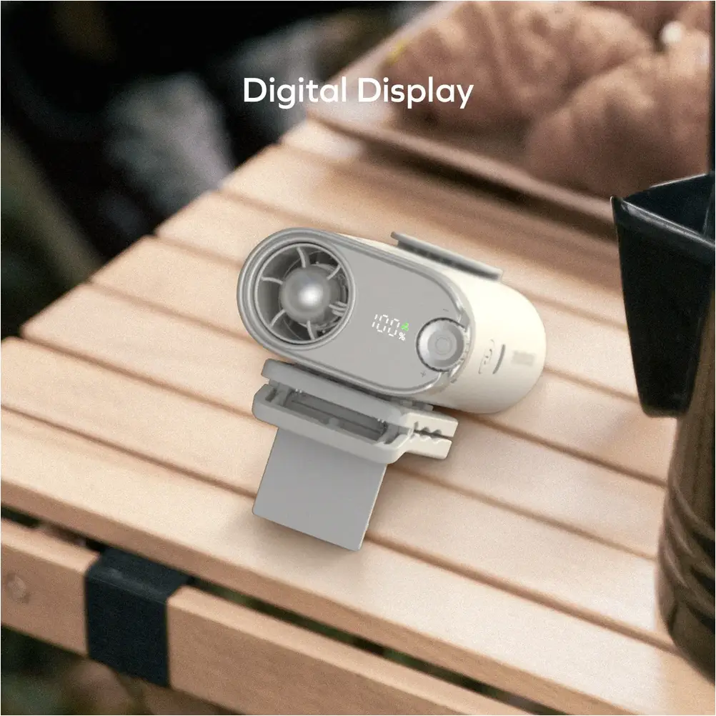 Momax 1 Go Clip IF23W High-Speed Portable Waist Fan - Front View