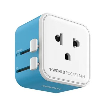 MOMAX UA37 1-World Pocket Mini Ultra-Thin Universal Travel Charger Adapter