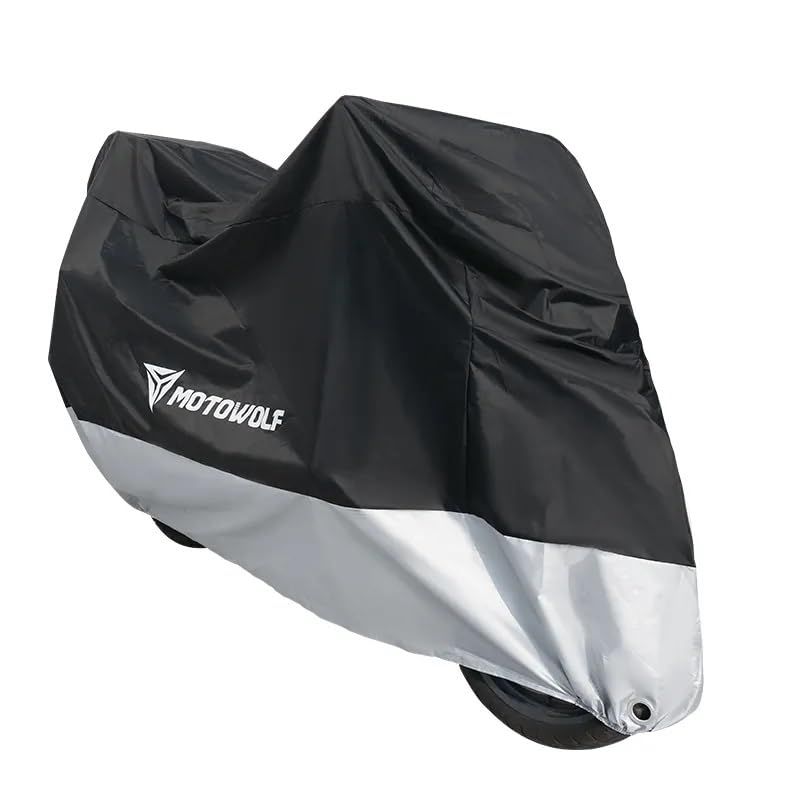 Motowolf MDL0802B Waterproof Motorcycle Cover 210D Oxford XXL