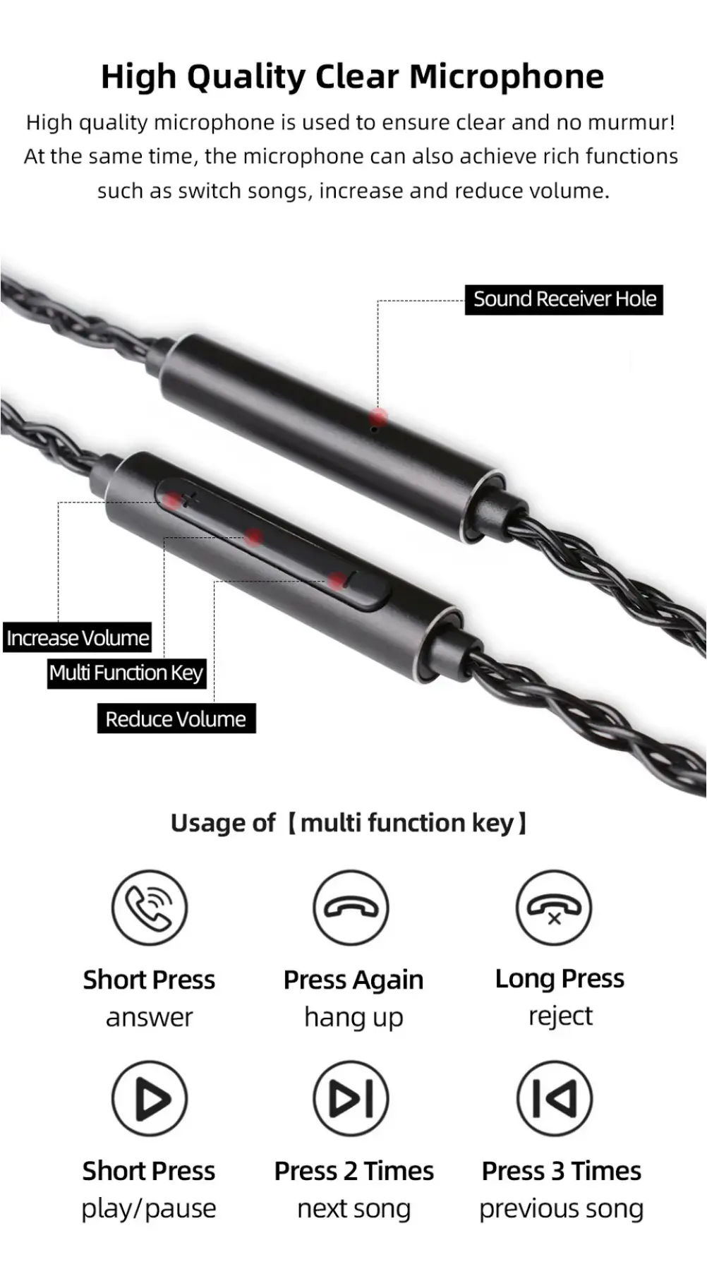 NICEHCK 8 core audio upgrade cable for earphones