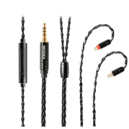 NICEHCK BlackWheat 8 Core Silver Plated Copper 2Pin Microphone Cable