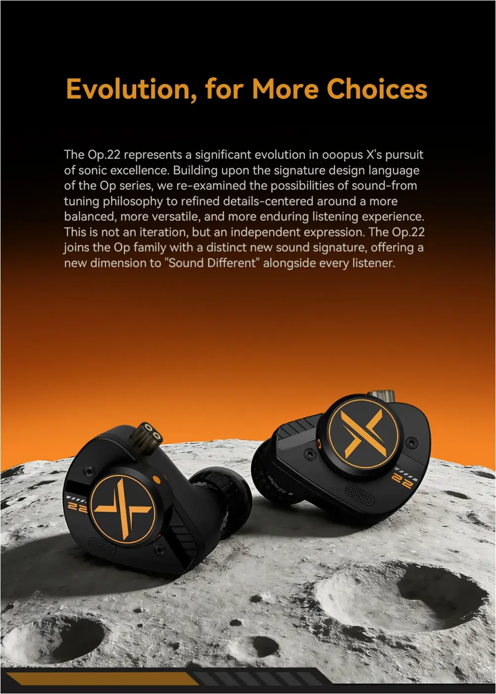 oopusX Op 22 HiFi wired earphones for music listening