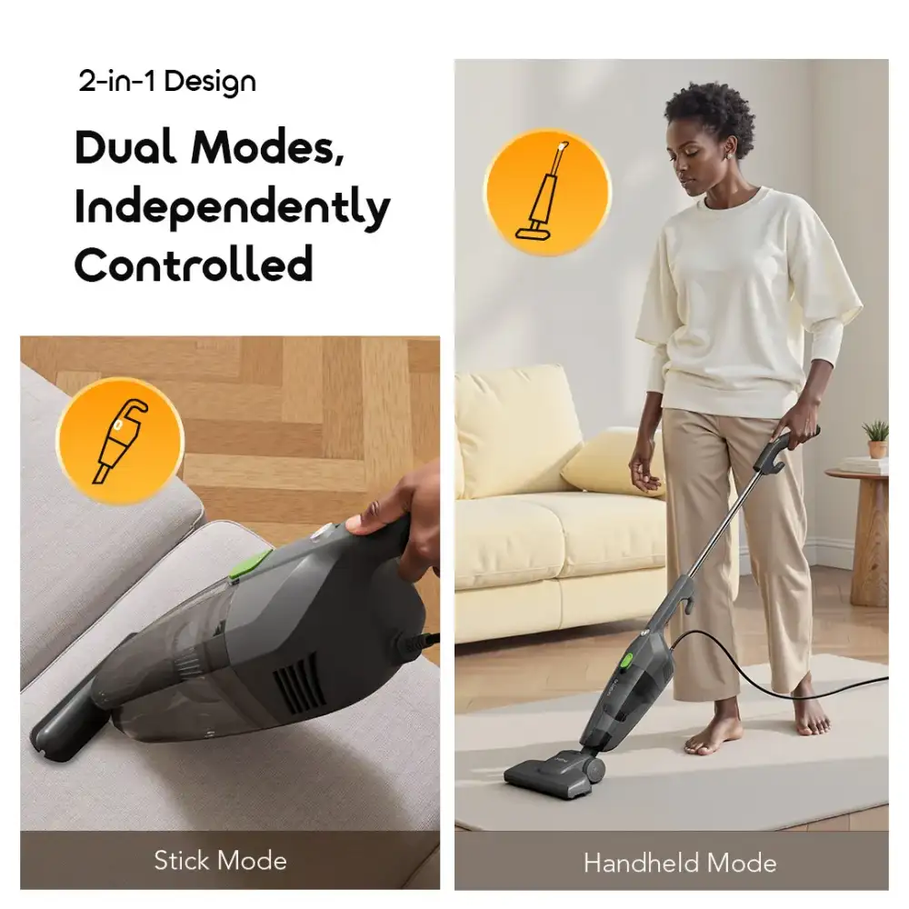 oraimo Corded Stick Vacuum with 550W motor