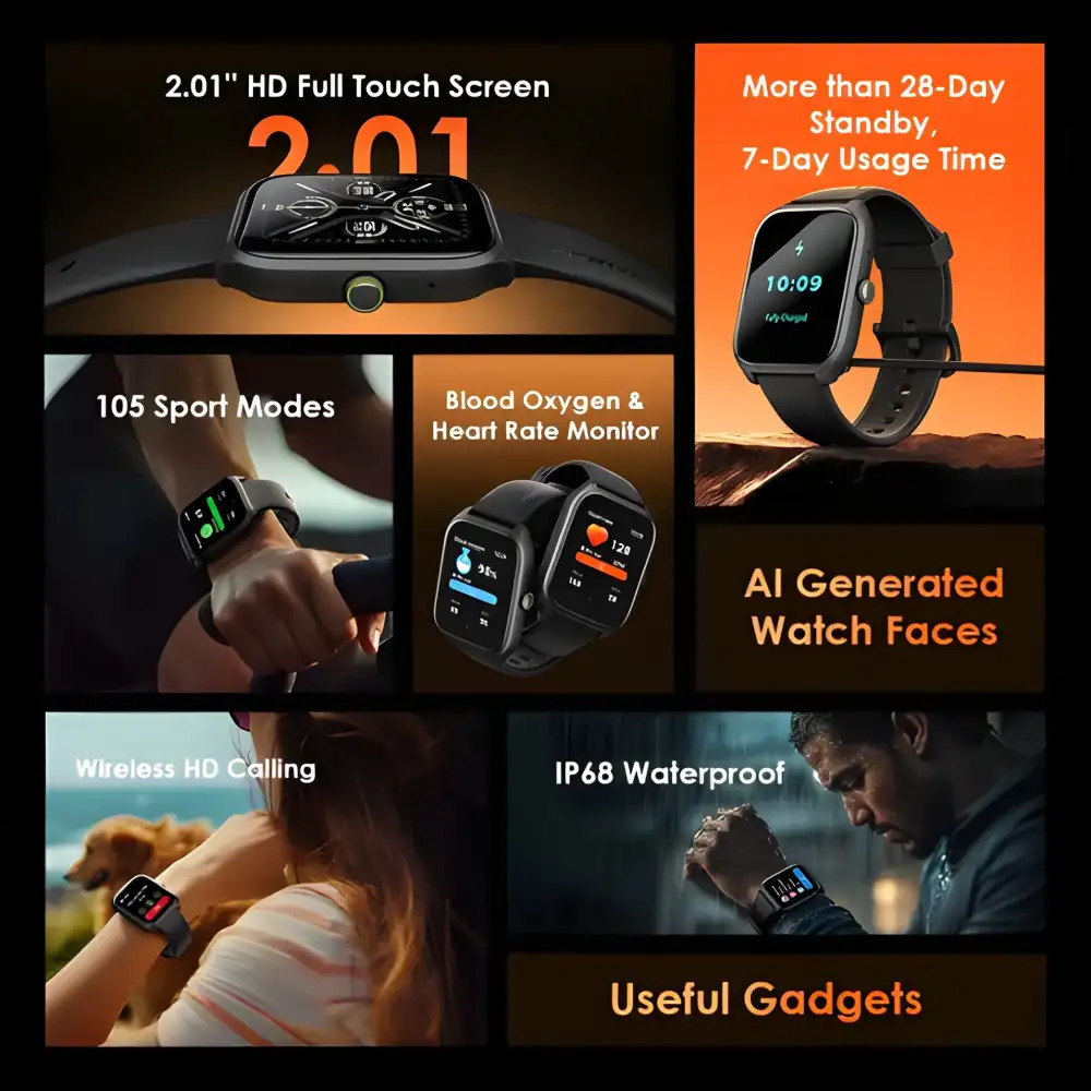 oraimo Watch 5 Lite BT calling Smart Watch (OSW-804)