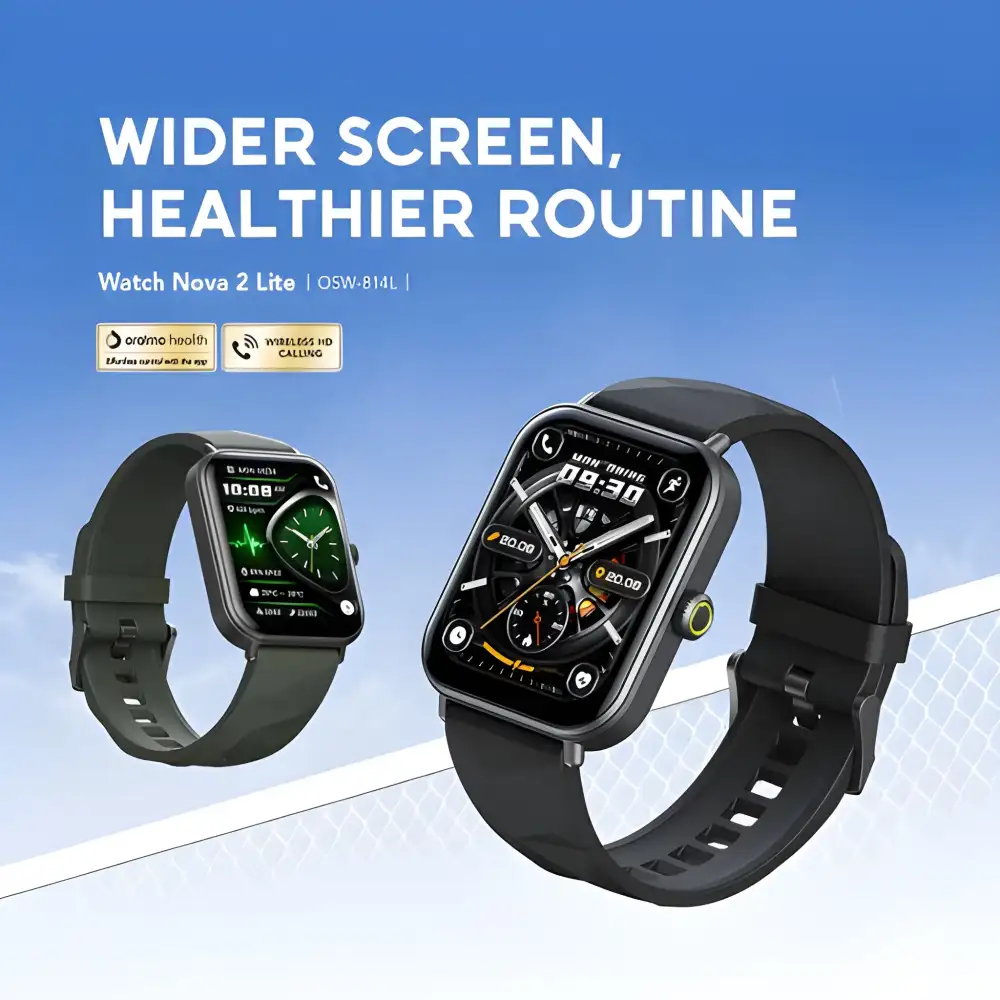 Oraimo Nova 2 Lite smartwatch with vibrant color screen