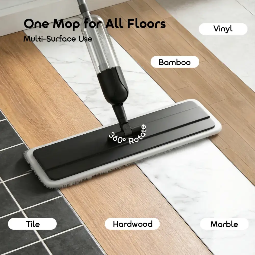 Oraimo MistGlide Spray Mop Multi-Surface Use for Tile, Hardwood, and Marble