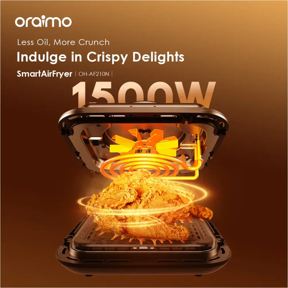 Oraimo SmartAirFryer OH-AF210N 5L air fryer main design for healthy cooking