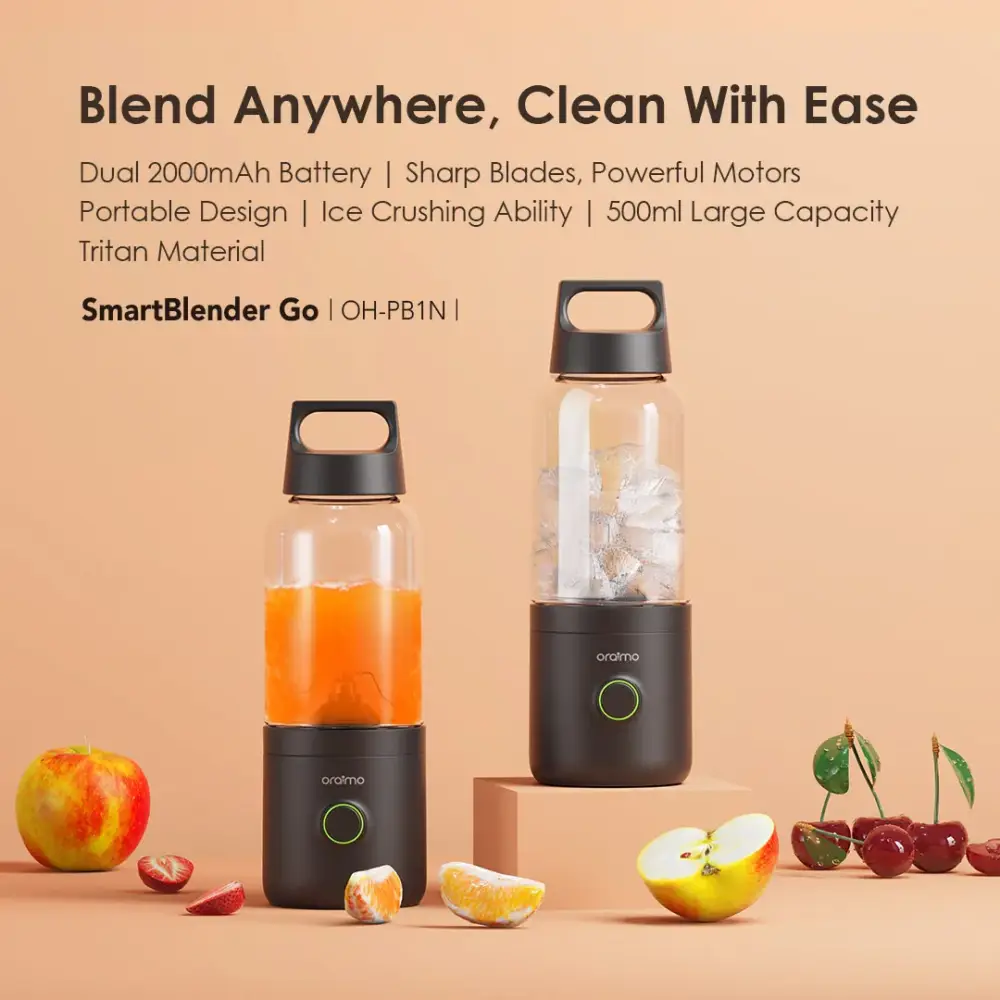 Oraimo SmartBlender Go OH-PB1N - Blend Anywhere and Ice Crushing Features