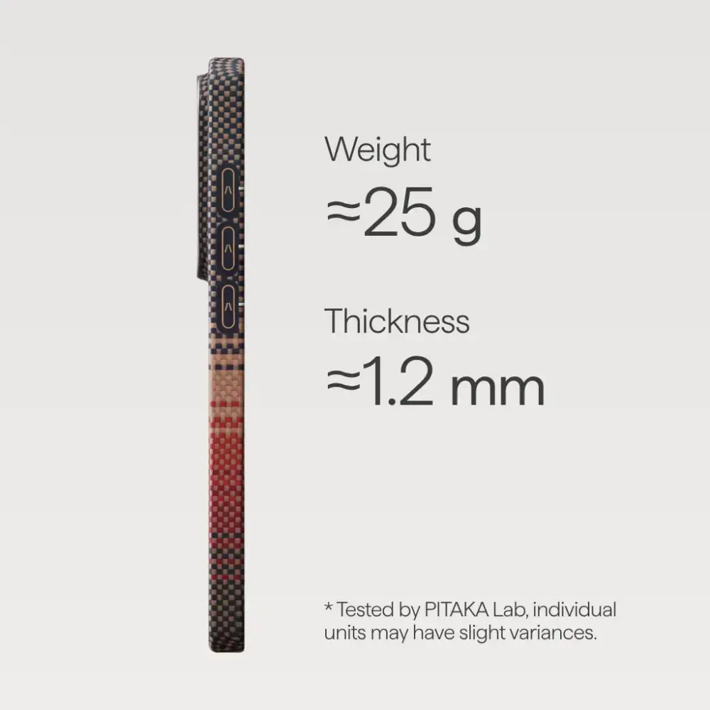 Original Pitaka Edge Case Sunset wireless charging support