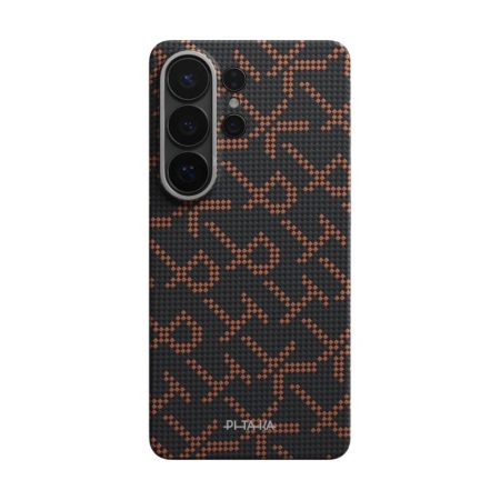 PITAKA Leaping Orange Black Edge Case for Galaxy S26 Ultra (Aaron Button)