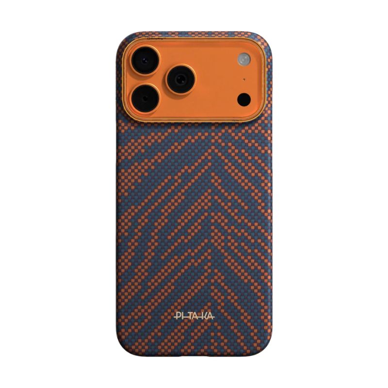 PITAKA’s Breath of Veins Burning Orange (PitaTap™) Edge Case for iPhone 17 Pro Max