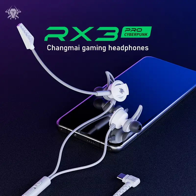 PLEXTONE RX3 Pro Cyberpunk gaming earphone with wired low latency connection