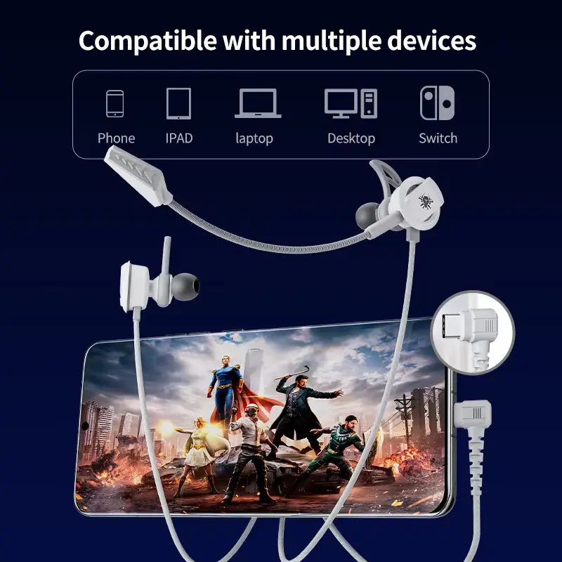 PLEXTONE RX3 Pro wired gaming earphone compatible with supported mobile tablet laptop and gaming devices