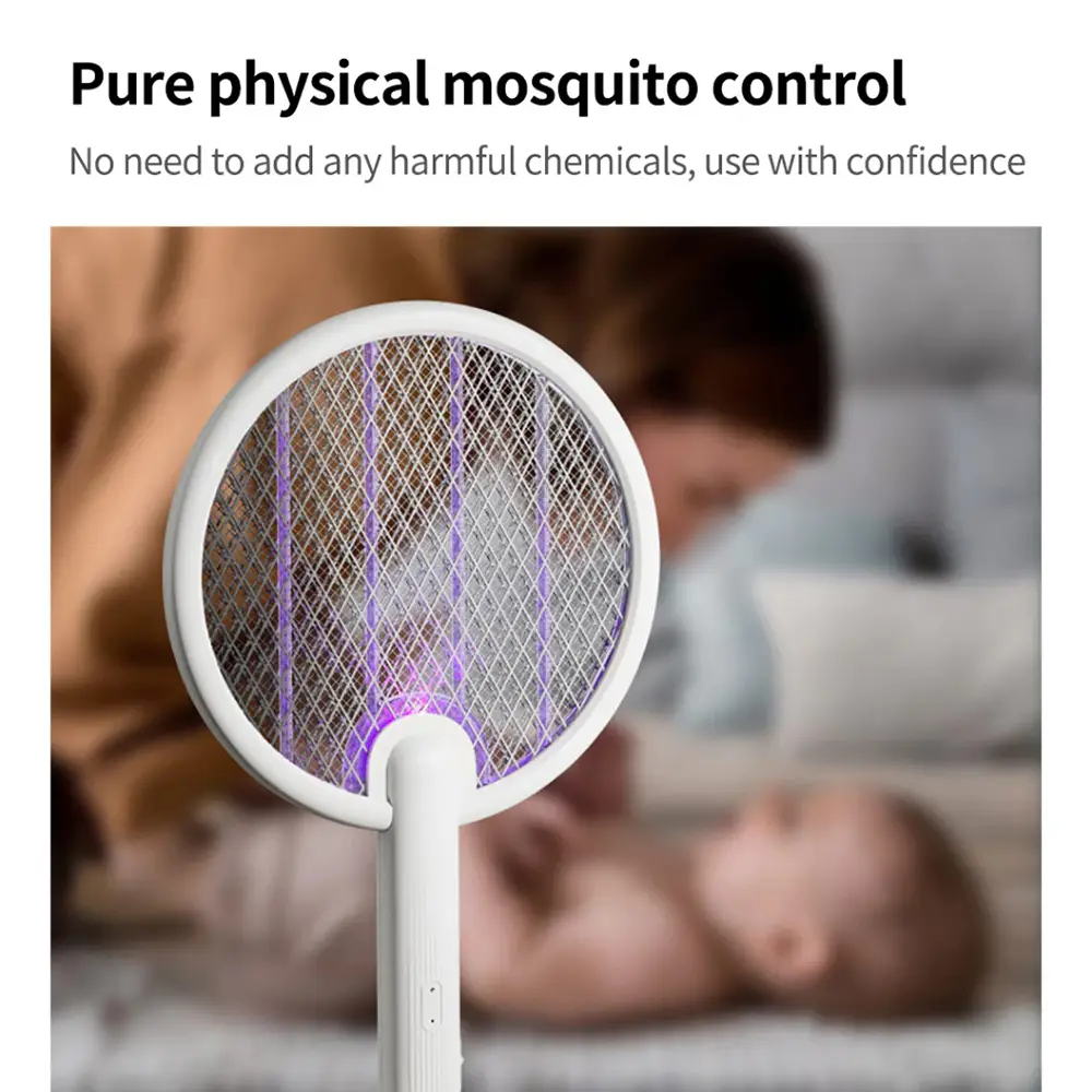 Qualitell C4 rechargeable mosquito racket side view electric insect killer