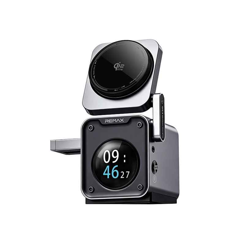 REMAX CW19 4-in-1 30W Magnetic Wireless Charger with Clock