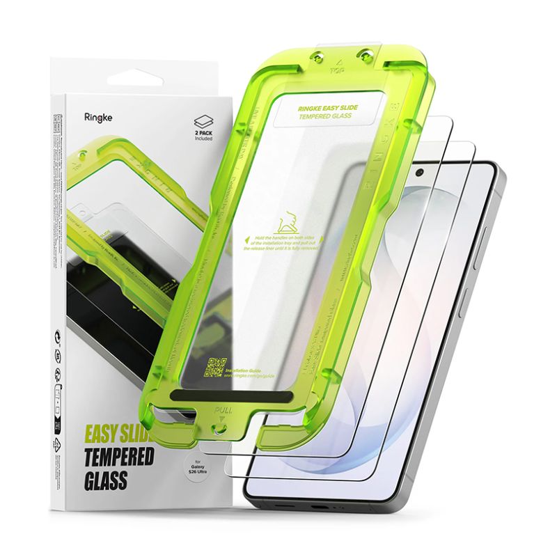 Ringke Easy Slide Clear Screen Protector for Galaxy S26 and S26 Ultra (2Pcs Pack)