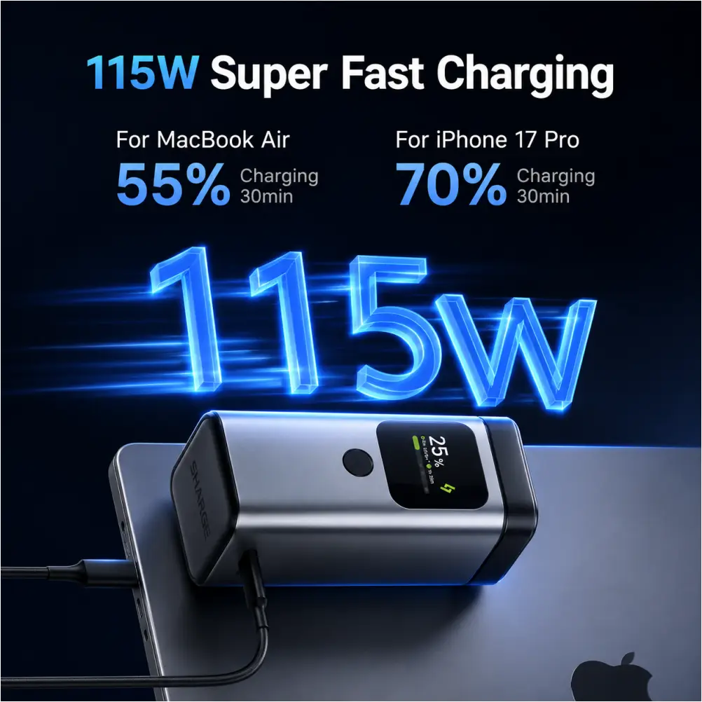 SHARGE StangMag magnetic wireless power bank premium design