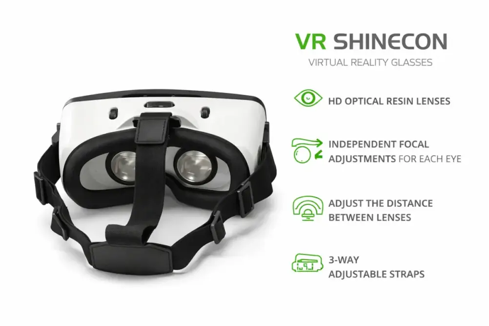 SHINECON G06B VR headset comfortable design for smartphone VR
