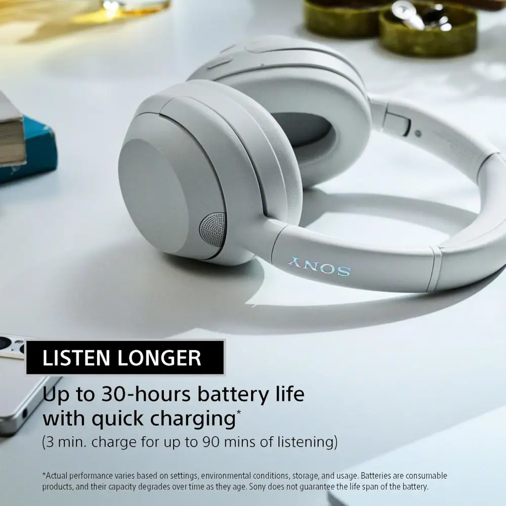 Sony ULT Wear bluetooth headphones side profile over ear design