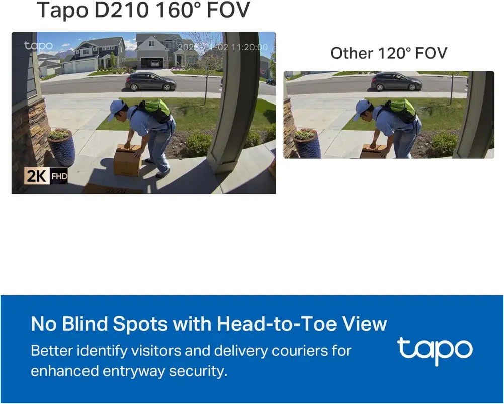 Tapo D210 WiFi doorbell with smart monitoring features