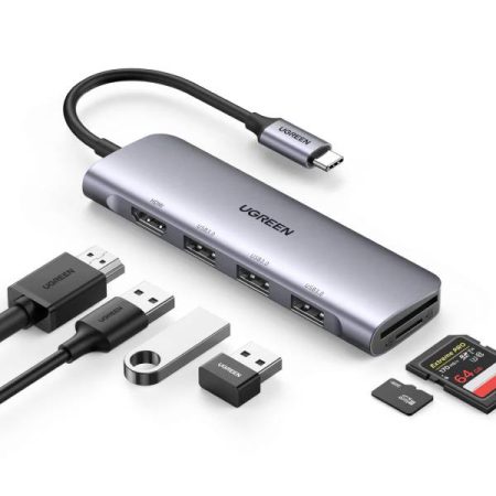 UGREEN CM511 6 in1 USB C USB Multifunction HUB (70410)