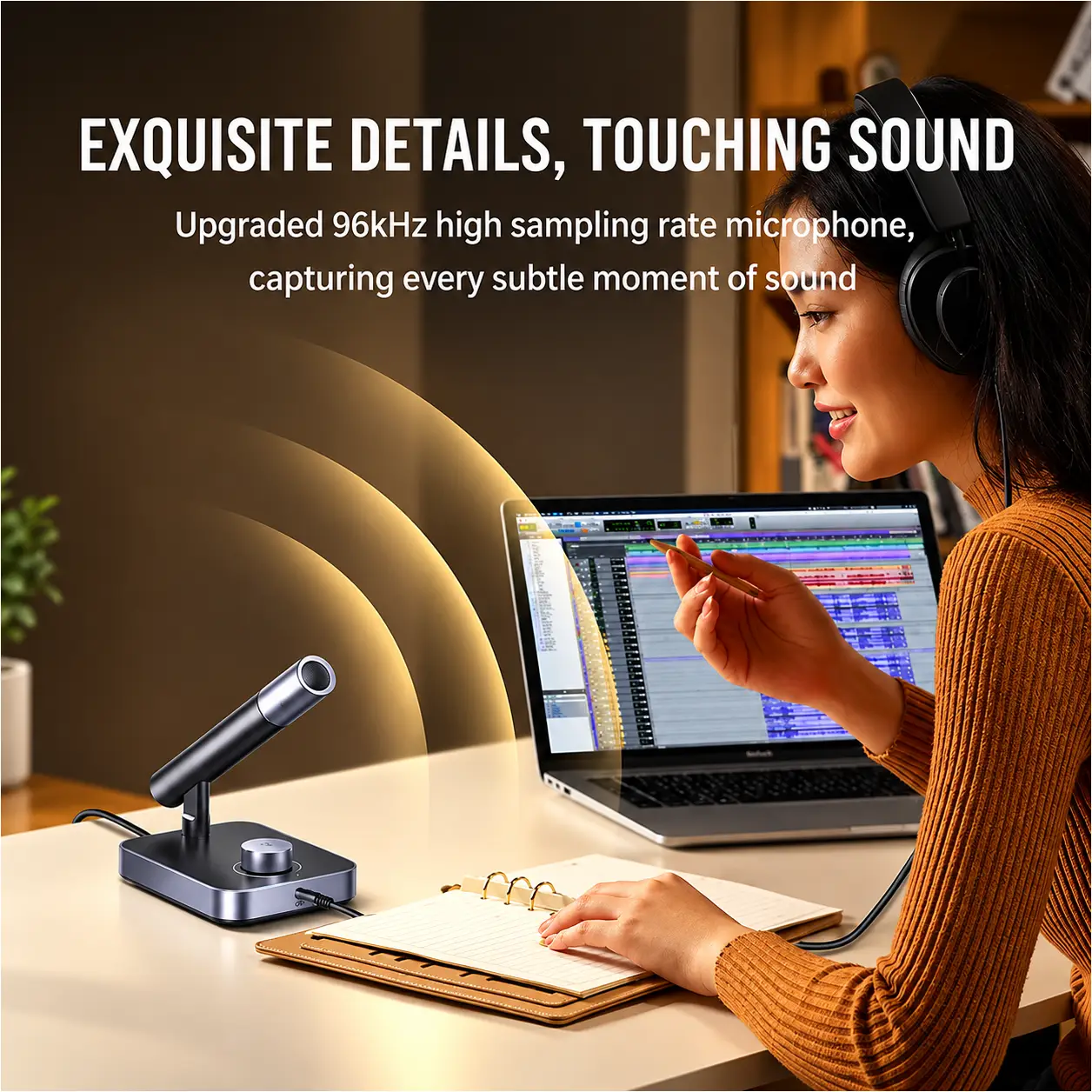 UGREEN CM727 USB Microphone for PC Online Meetings and Recording