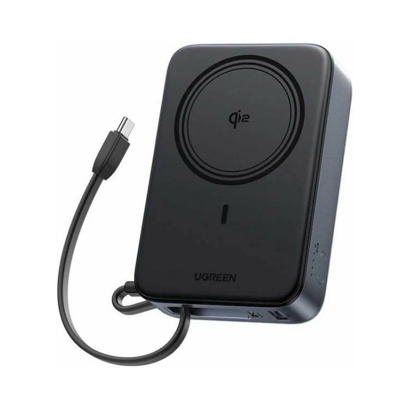 UGREEN PB567 Qi2 20000mAh Magnetic Power Bank with Integrated Cable