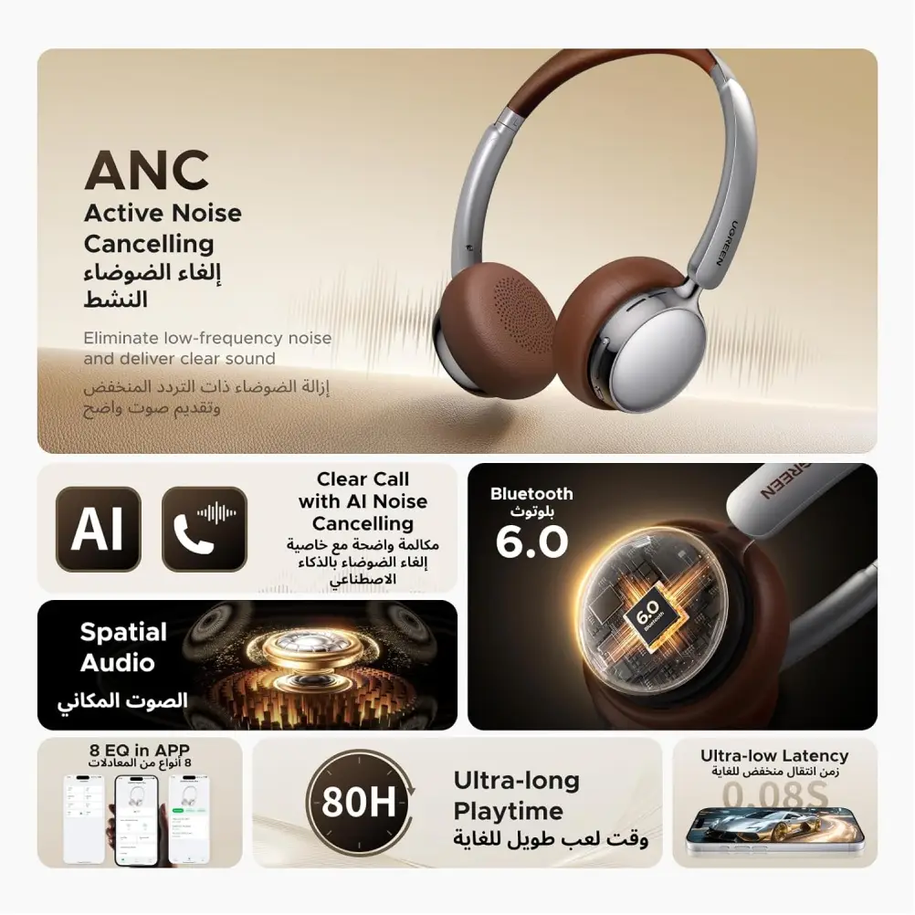 UGREEN Studio Plus wireless headphones premium over ear design