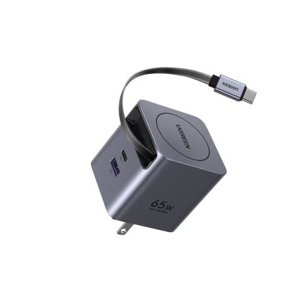 UGREEN X615 65W Fast Charger with Built-in Retractable USB-C Cable, 65826