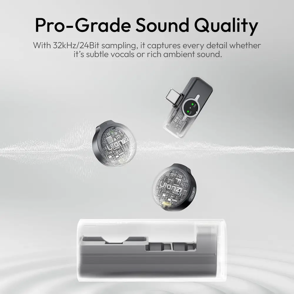 Ulanzi A21 mini wireless microphone clip for easy attachment