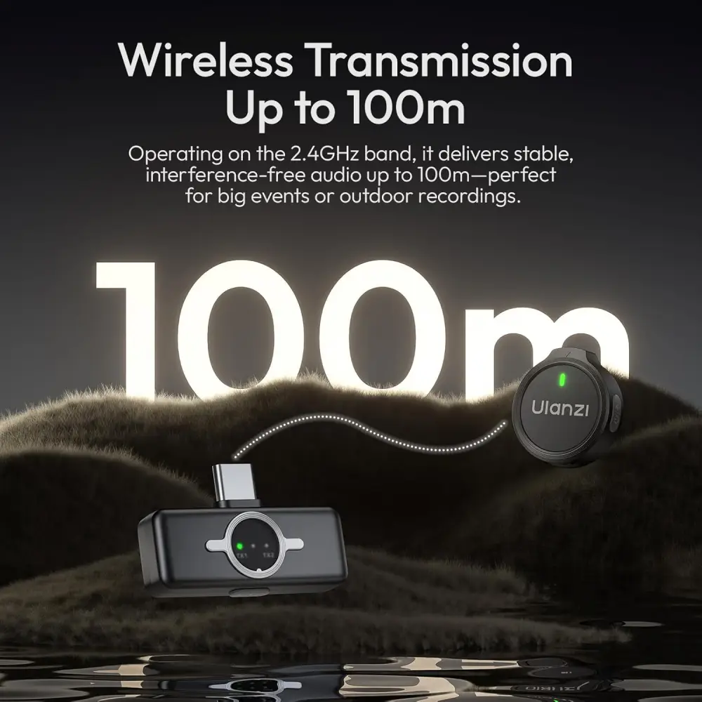 Ulanzi A21 wireless lavalier microphone compact design for creators