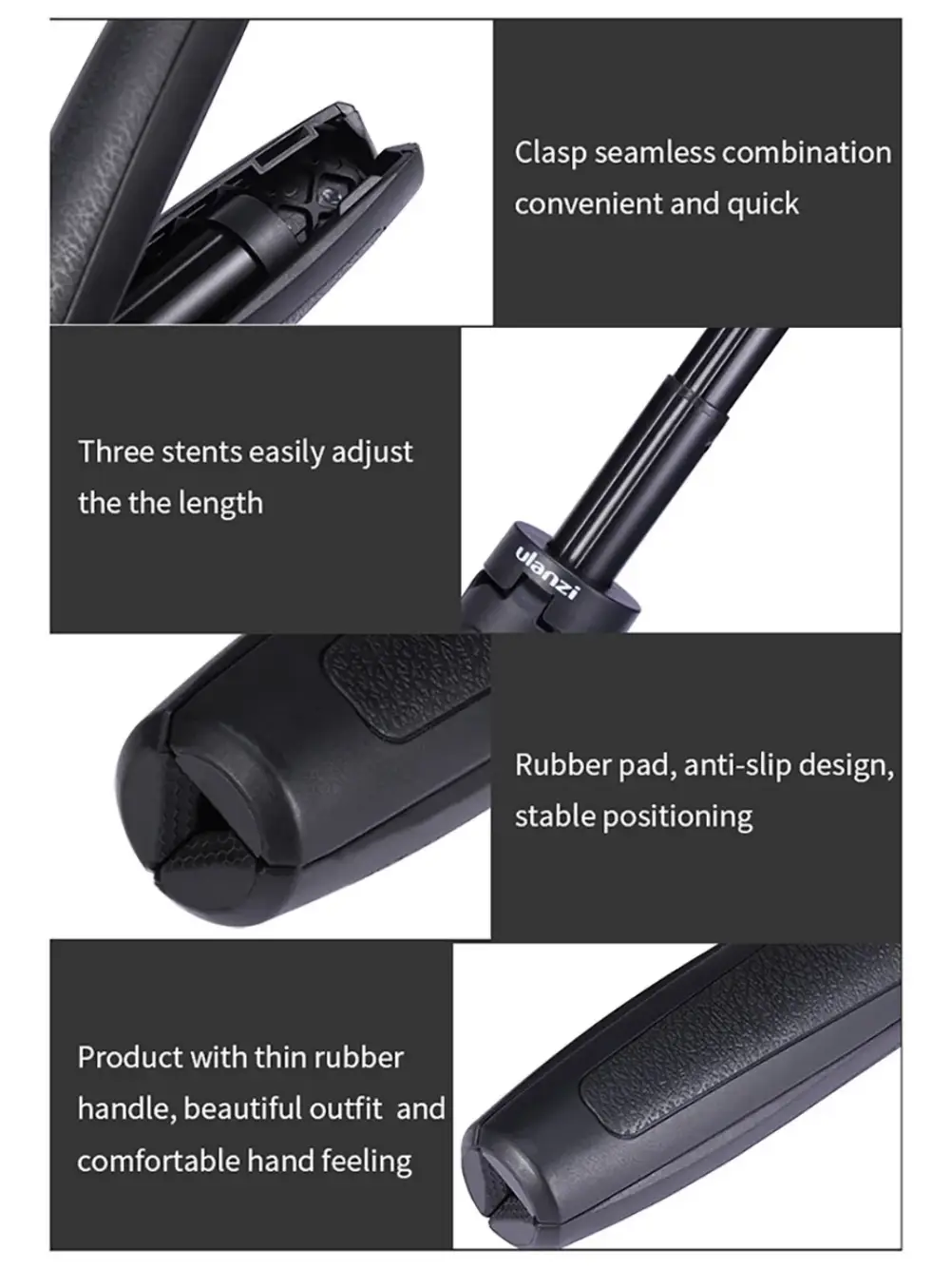 Ulanzi MT-09 mini tripod durable design for camera and smartphone