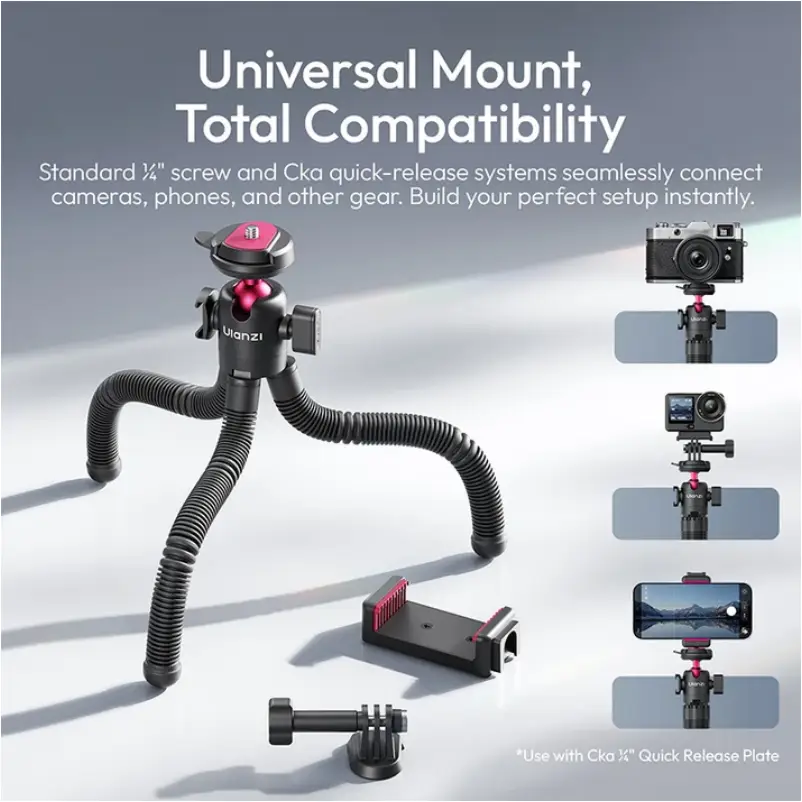 Ulanzi MT91 vlogging tripod flexible legs for stable recording