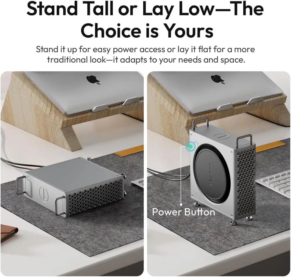 Ulanzi QT01 Mac Mini cage durable metal design for workstation setup