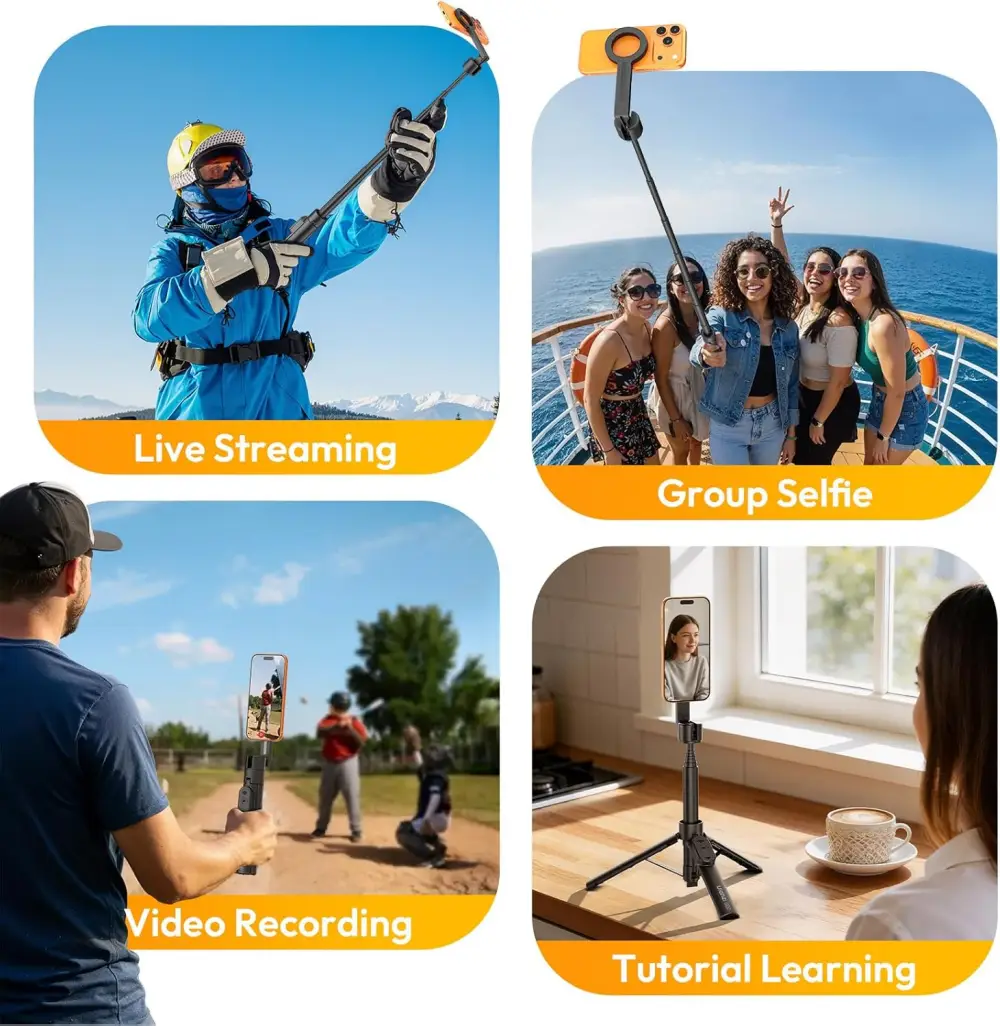 Ulanzi SK26 selfie stick used for vlogging and photography