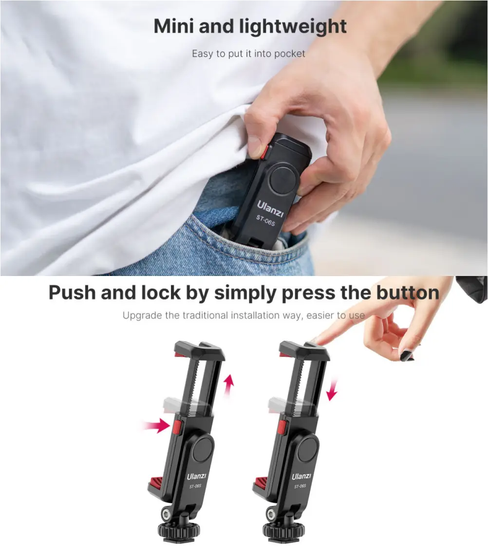 Ulanzi ST-06S smartphone mount durable design for photography