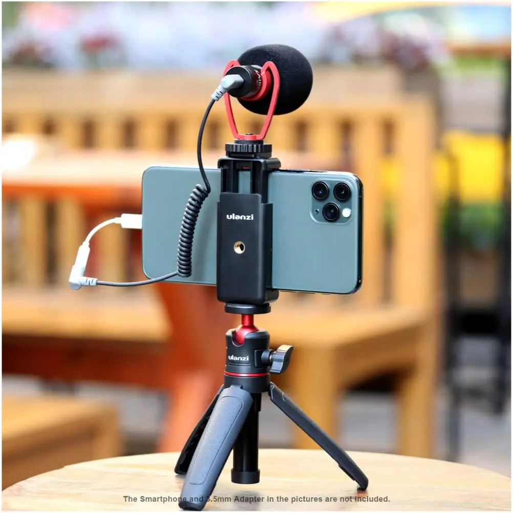 Ulanzi ST-07 phone clip tripod mount for stable video recording
