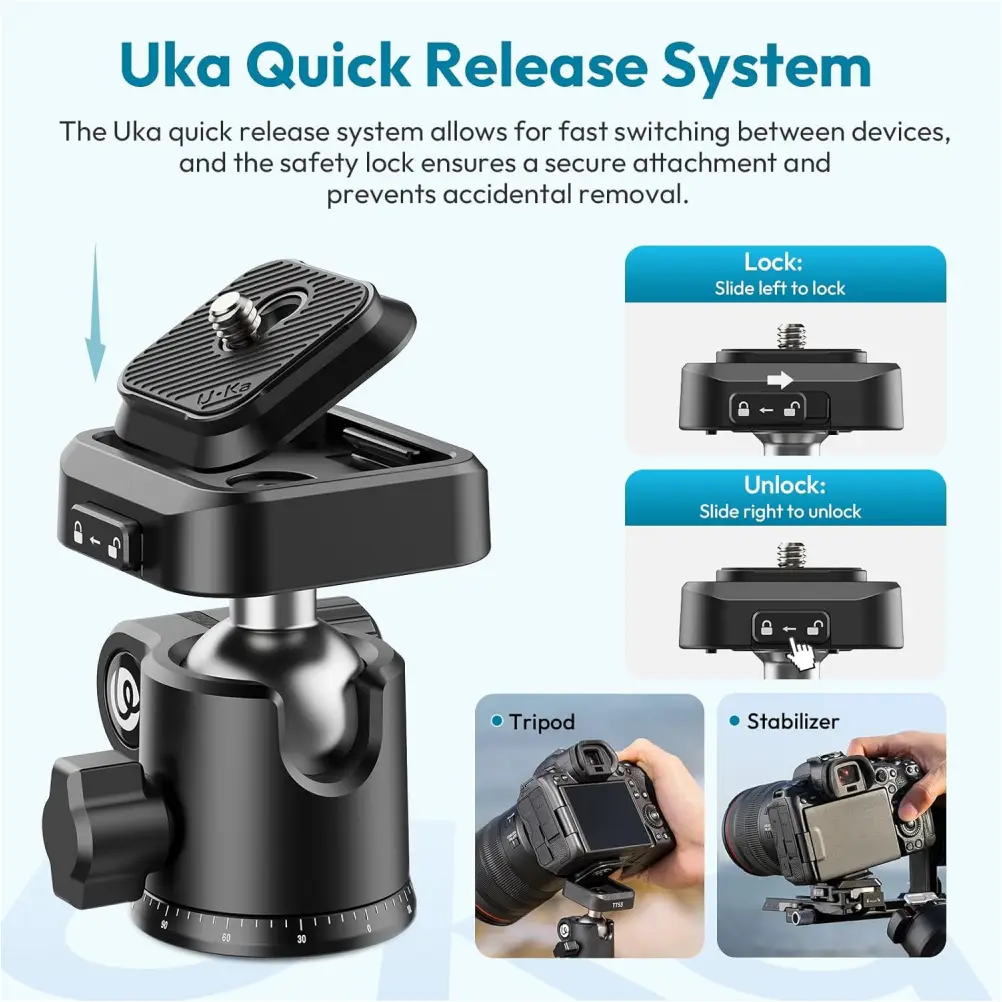 Ulanzi TT53 photography tripod adjustable legs for flexible height