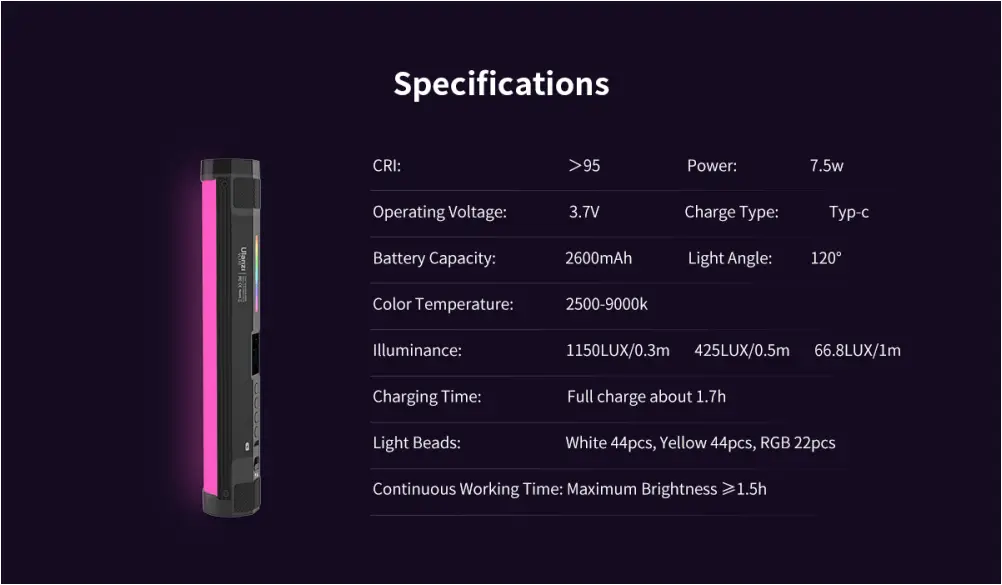 Ulanzi VL110 magnetic LED light portable build for video shooting