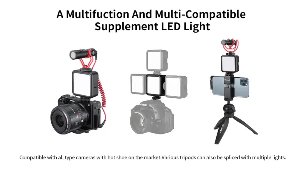 Ulanzi VL49 portable LED light for camera and smartphone