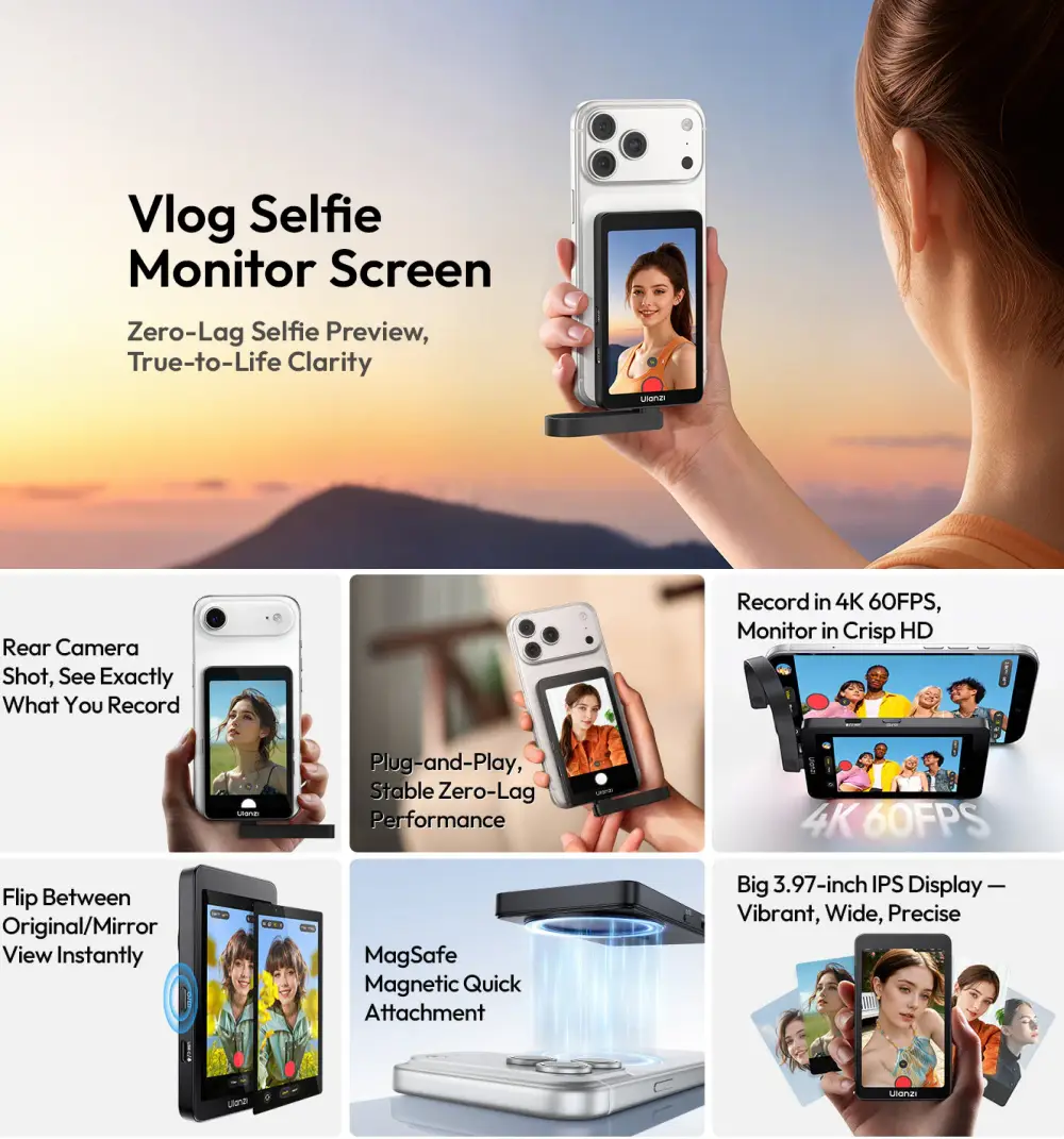 Ulanzi VM1 vlogging monitor compact design for content creators