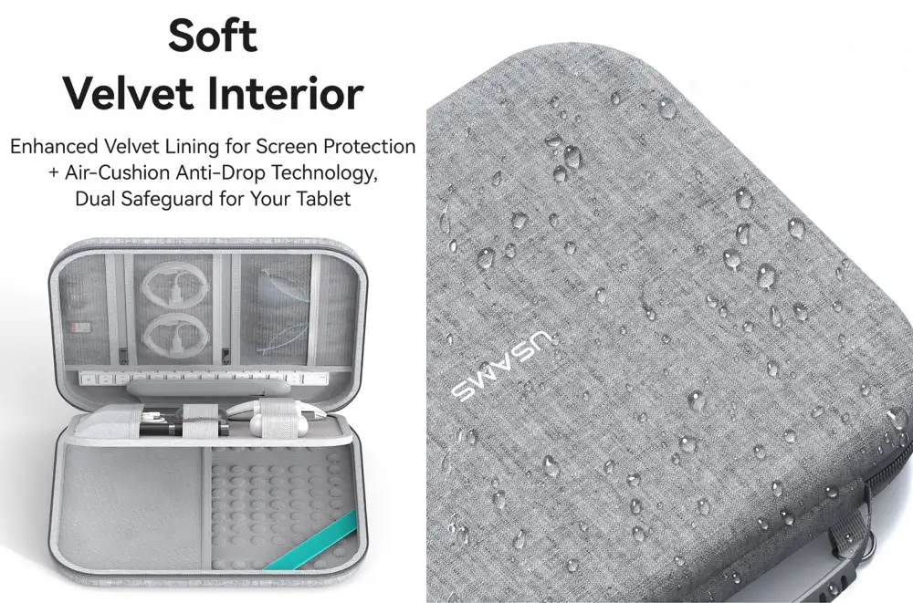 USAMS JX Series Tablet Storage Bag with soft velvet interior