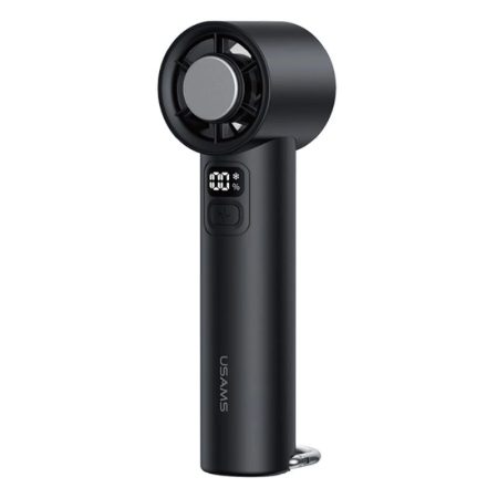 USAMS ZB361 Ice Cooling Handheld Fan 2000mAh Digital Display 100-Speed Portable Mini Fan