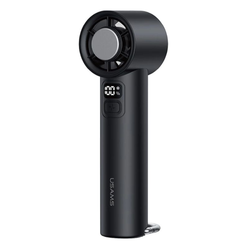 USAMS ZB361 Ice Cooling Handheld Fan 2000mAh Digital Display 100-Speed Portable Mini Fan